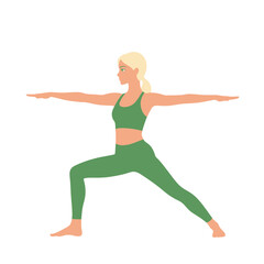 Fototapeta premium A woman with red hair is meditating in a lotus position, wearing white clothing against a white background.