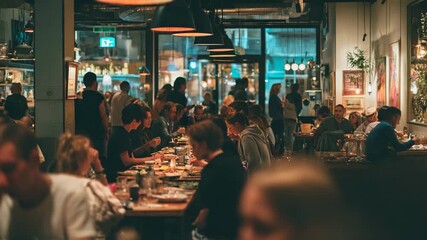 People in a restaurant