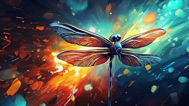 Galaxy Version of dragonfly world,ai generative