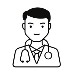 Cartoon vector illustration of a smiling businessman character in a suit and tie