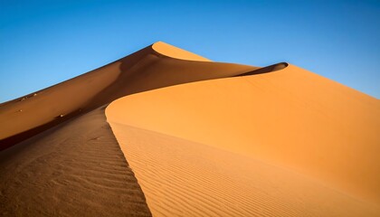 Minimalist Desert Dune with Blue Sky