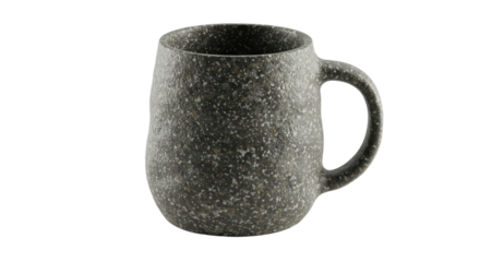 Dark Gray Speckled Ceramic Mug.