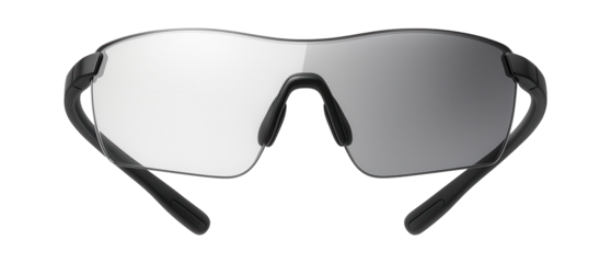 Photochromic sports glasses with frameless design and flexible temples