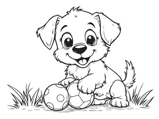 cartoon style line art illustration