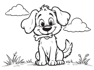 cartoon outline vector drawing