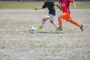 少年サッカー試合風景