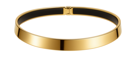 Gold choker with a flat, shiny surface