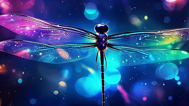 Galaxy Version of dragonfly world,ai generative