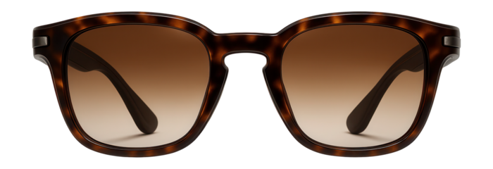UV-protective hiking sunglasses with gradient brown lenses and tortoiseshell pattern frame