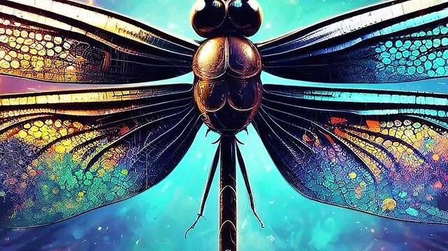 Galaxy Version of dragonfly world,ai generative