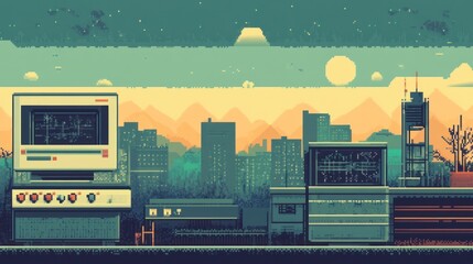 Pixelated Cityscape