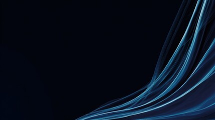 Abstract design with flowing lines in dark blue tones.