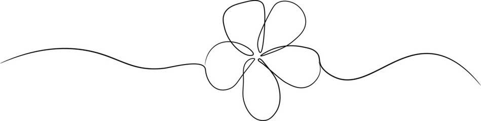 Minimalist Continuous Line Art Flower Design