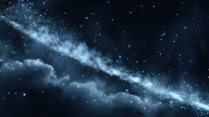A view of the night sky, filled with stars and nebulae.