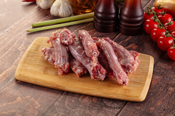 Raw chicken neck for cooking