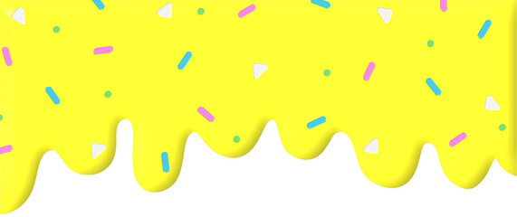 Melted lemon dessert textures element