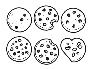 chips cookies vector sketch