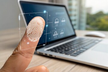Fingerprint scanning for digital security and access on a laptop