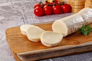 Italian dairy - mozzarella cheese with slices
