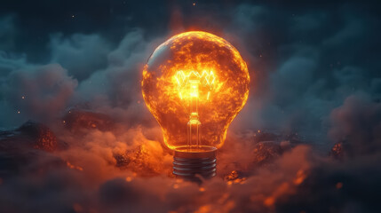 Creative light bulb. Think differently creative idea concept