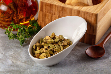 Green dry cardamom heap spices aroma