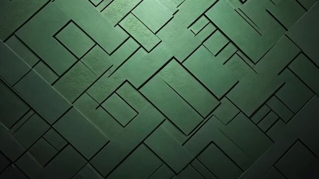 Dark green textured wall pattern with interlocking shapes