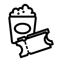popcorn Line Icon