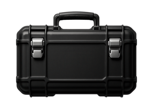 Impact-resistant plastic tool case with a dual-locking mechanism for secure transport of sensitive equipment.