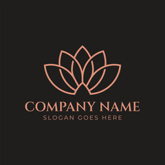 Luxury Lotus Brand Minimalist Logo