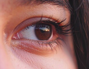 extreme close-up of an asian woman’s eye
