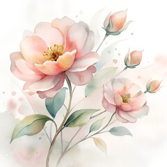 abstract floral background with flowers