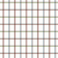 Blue, green, brown lines on beige tartan seamless pattern background. Vector