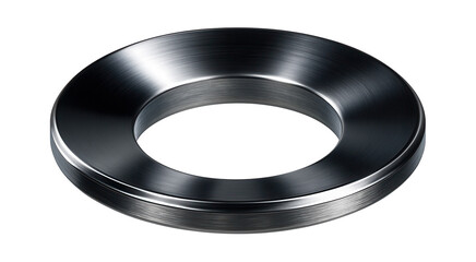 Disc spring washer with a non-linear curve, suitable for vibration damping in industrial equipment.