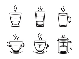 coffee cup line art illustration