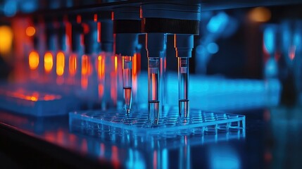 Research laboratory tools on table, pipettes, centrifuges, analytical devices, healthcare research, clinical diagnostics, scientific instruments, medical experimentation