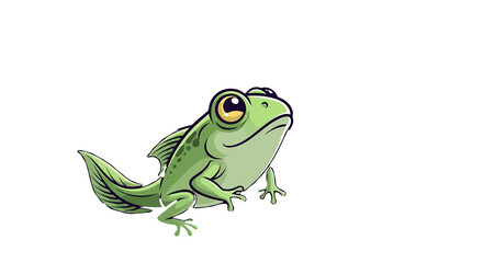 Obraz premium Cartoon Creature Fish and Frog