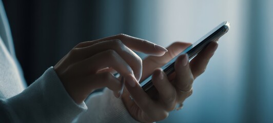 The smartphone in hands showcasing modern digital communication and lifestyle trends.