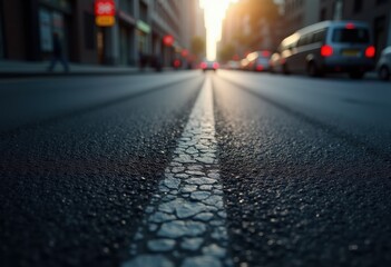 close textured dark asphalt surface detailed texture patterns high contrast smooth finish urban road, material, gravel, blacktop, sidewalk, composition