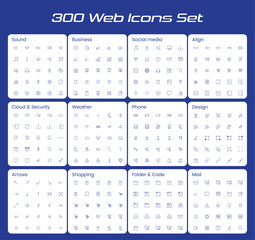 300 web icon set design