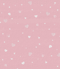 pink background with hearts element 