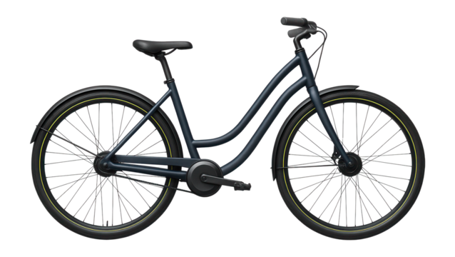 City bike with a low frame and internal hub gear system