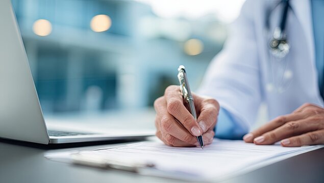 Doctor writing medical notes (3)