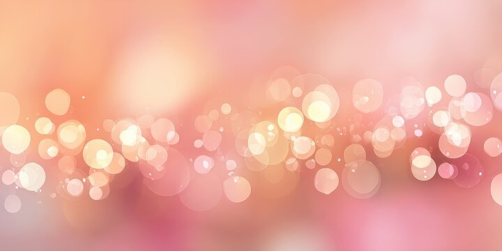 Peach Bokeh. Abstract Orange and Pink Bokeh Blurred Lights Background