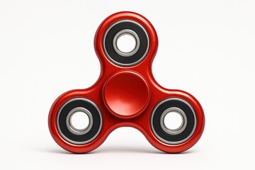 Red Spinner: A vibrant, close-up shot of a modern fidget spinner, boasting a sleek design and dynamic appeal. Perfect for any tech or leisure project.