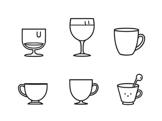 drinking cup minimal outline