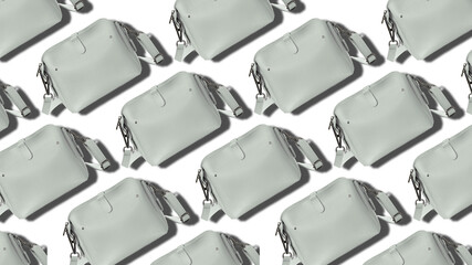 Fototapeta premium Fashionable background with a pattern of women's handbags