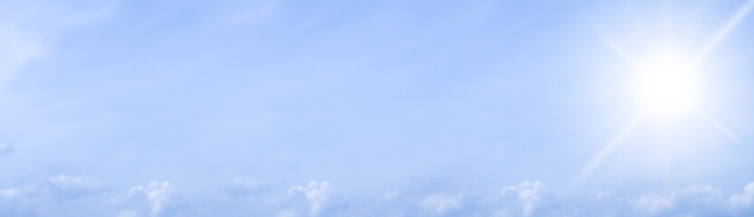 Obraz premium Clear sky background with partly cloudy. Beautiful natural and copy space