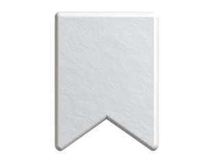 3D Bookmark Icon with Textured Paper on png