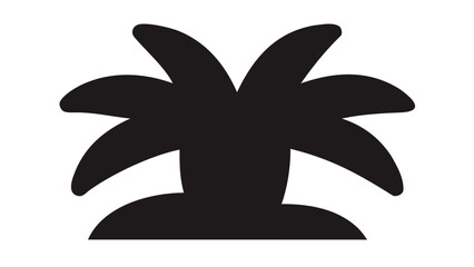 Palm Tree Island Simple Silhouette