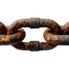 Strong rusty chain links, weathered metal texture, industrial strength, vintage appeal, perfect for backgrounds and design elements with gritty realism